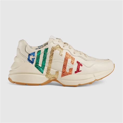 glitter gucci shoes mens|Gucci rhyton leather shoes.